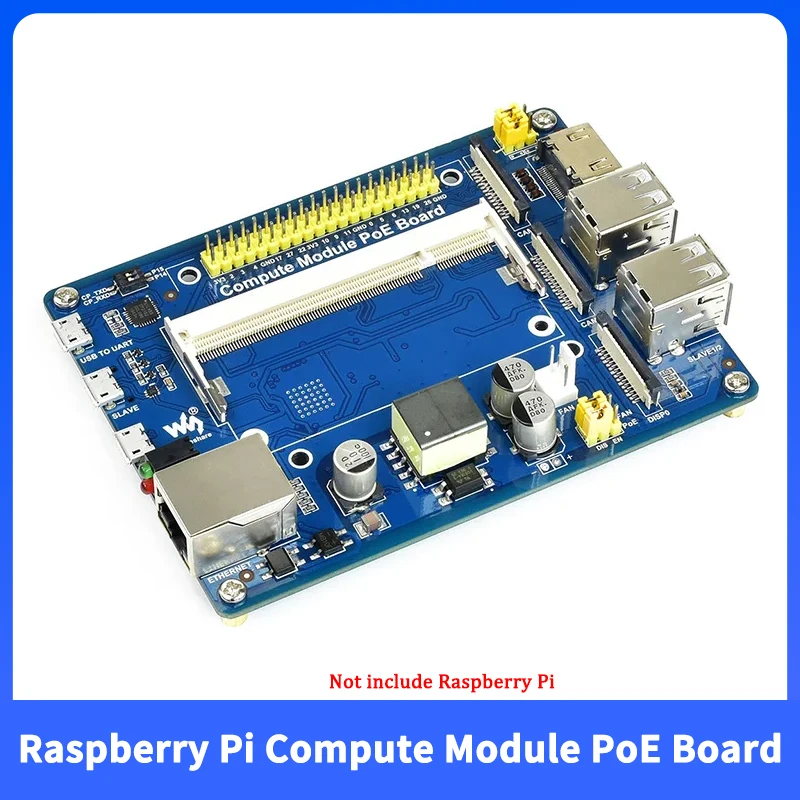 Raspberry Pi Compute Module Expansion Board with PoE Feature Multi-Interfaces for Raspberry Pi CM3 / CM3L / CM3+ / CM3+L