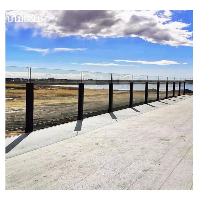 custom.TAKA Customized  Foshan Factory Metal Garden Fence Glass Balcony Railing Aluminum/stainless Steel Glass Railing System