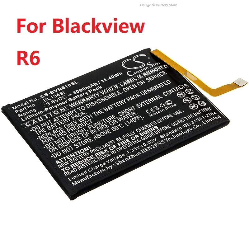 

Cameron Sino Mobile, SmartPhone Battery for Blackview R6 BL1549I, BV7200 Li676281HTT +TOOLS KIT