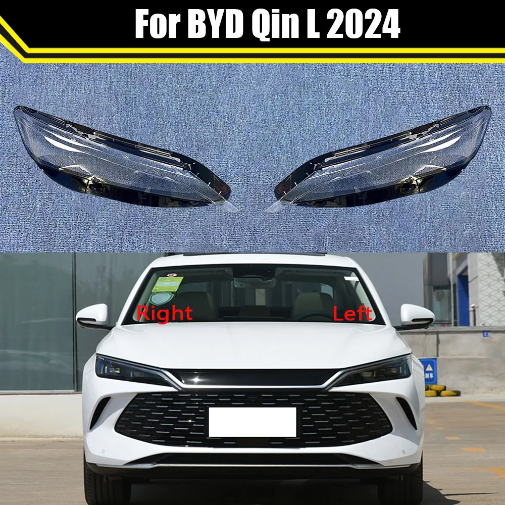 Auto Case Headlamp Caps For BYD Qin L 2024 Car Front Headlight Lens Cover Clear Lampshade Lampcover Head Lamp Light Shell