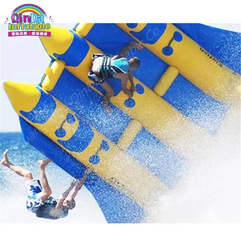 Free Air Pump With Inflatable Flying Fish Banana Boat,Inflatable Flying Fish Tube Towable,Inflatable Flying Fish Banana Boat