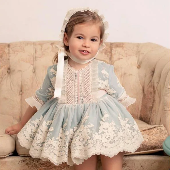 Josaywin Baby Girl Lolita Princess Ball Gown Spanish Vintage Autumn Winter Cute Kids Dresses Vestidos Baby Children Dresses