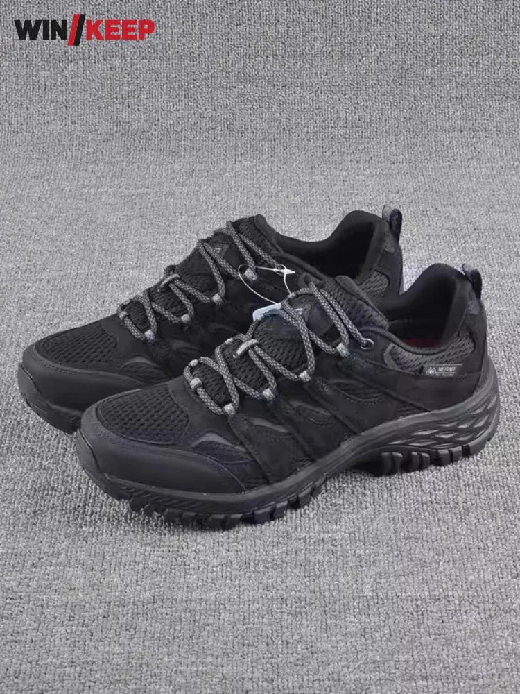 

Mens Shoes Shoes Cow Suede Splicing Mesh Breathable Hiking Shoes Non-Slip Cushioning Lace Up Outdoor Walking Climbing Shoes Male