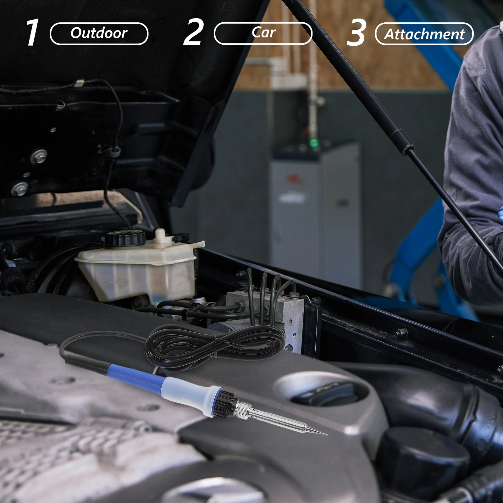 

Car Soldering Iron Kit 12V-24V Dc Portable Electric Soldering Tool for Plastic Repair and Vehicle Maintenance Plastic Repair