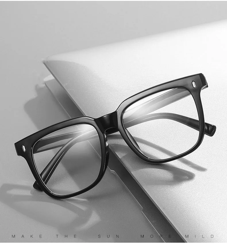Klare Quadratische Photochrome Myopie Brille Männer Frauen Fertig Rezept Kurzsichtige Gläser Outdoor Verfärben Fahren Brillen – Detail 6
