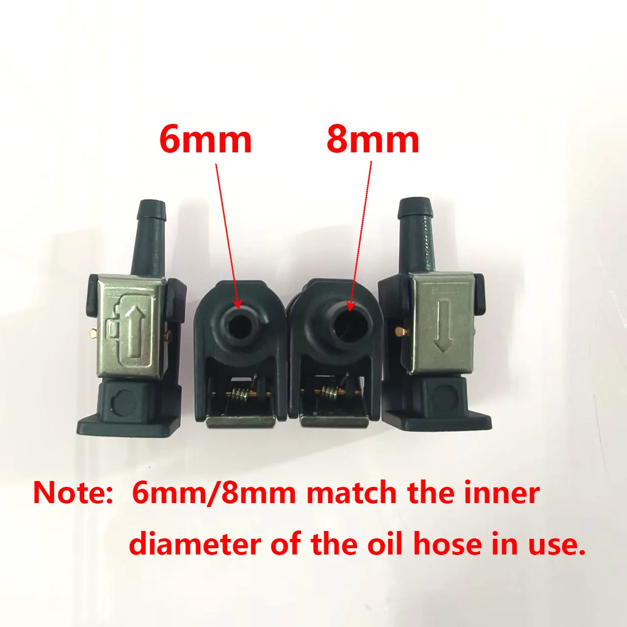 1/4 ″ 6mm Male & 5/16 ″ 8mm Female Fuel Line Hose Adapter Fitting Pipe Connector for Yamaha Outboard Motor Boat Accessorie