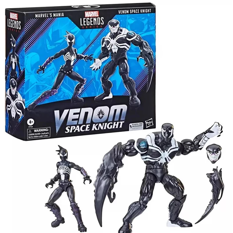 

Original Ml Legends Marvel's Mania Venom Space Knight Action Figures Double Set 6 Inch Movable Statues Model Doll Collectible