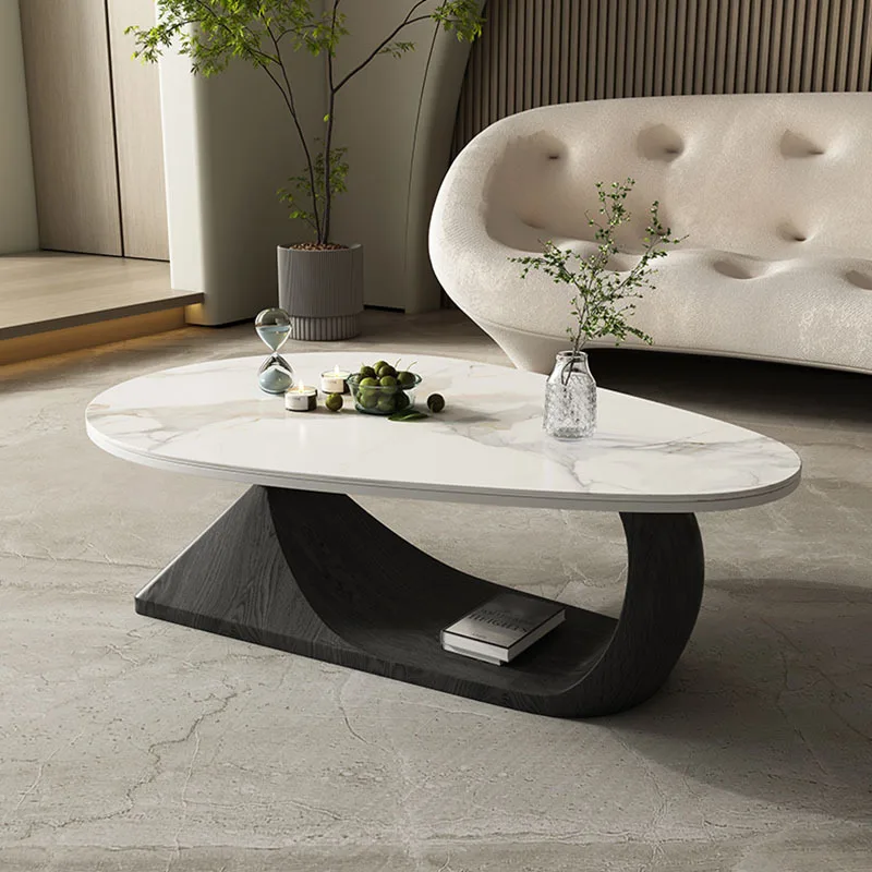 

Luxury Design Coffee Table Italian Style Stone Minimalist Round Coffee Table Simple Unique Mesas De Centro Para Sala Furniture
