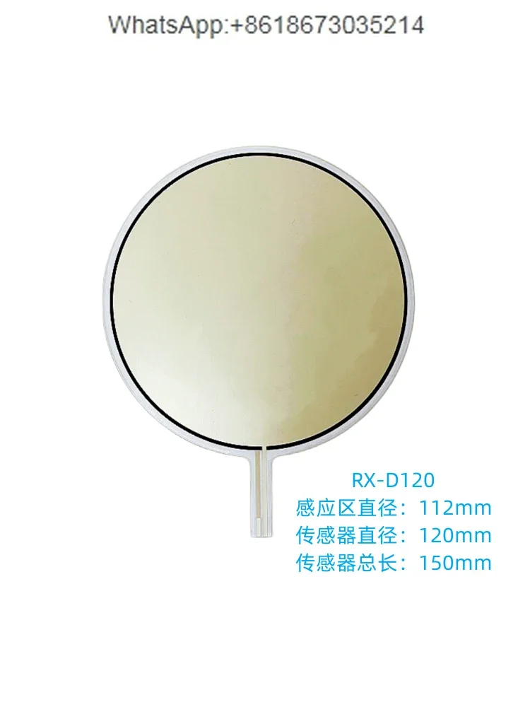 D120 piezoresistive flexible thin film pressure sensor, large format single point force measurement, high linearity, no gasket