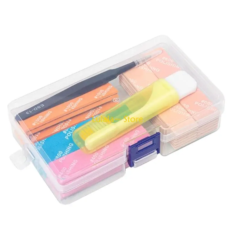 Y4QA 4 Pieces Model Sanding Sponge Set With 400 600 800 1000 Grit For Smooth Polishing And Fine Detailing