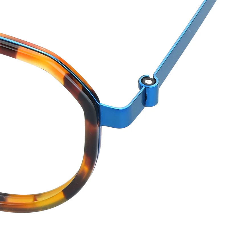 وجه كبير مزدوج شعاع الرجعية التيتانيوم الإطار البيضاوي جولة الرجال إطارات النظارات النساء الراقية إطارات نظارات نظارات زرقاء 9745