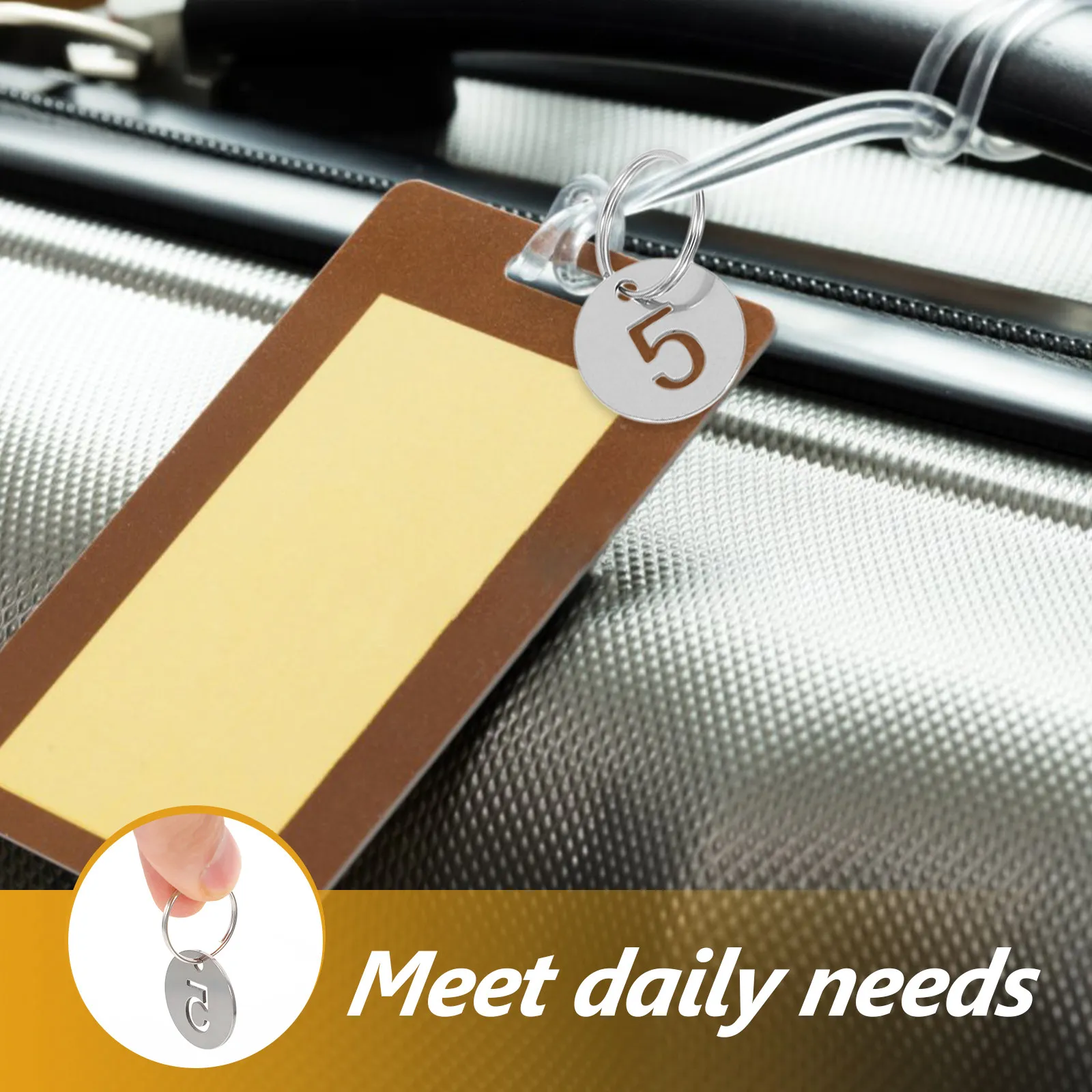 20Pcs Round Number Tags 1-20 Sturdy Metal Key Tags with Rings for Efficient Key Sorting Luggage Tagging Name Labeling