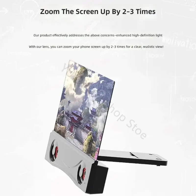 96BA Acrylic Phone Screen Amplifier with Not Blue Lights Protect for Home Theater