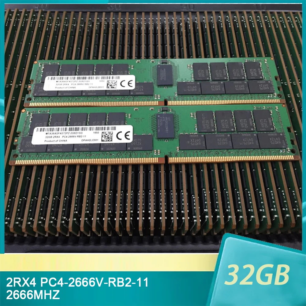 1 Pcs MTA36ASF4G72PZ For MT DDR4 32G 32GB 2RX4 PC4-2666V-RB2-11 2666MHZ Memory