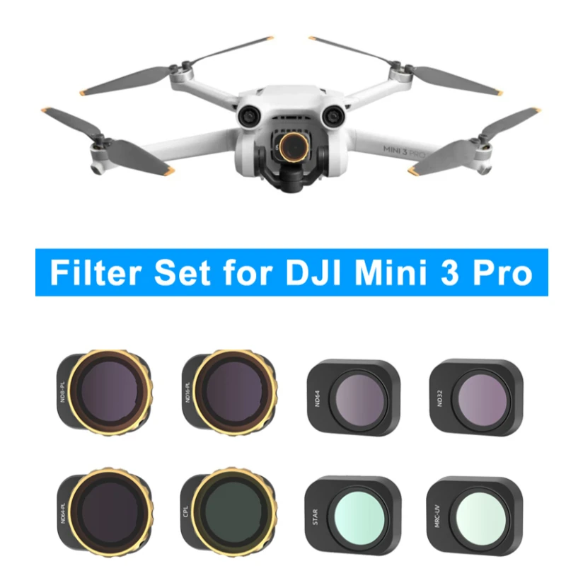 Filter Lens MC UV CPL Star Night ND ND8 ND16 ND32 ND64 ND256 ND1000 Streaks Yellow For DJI Mavic Mini 3 Pro Drone Accessories