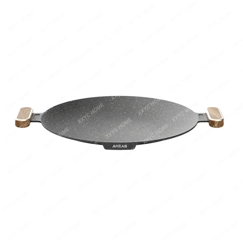 Outdoor Portable Gas Stove Korean Barbecue Plate Barbecue Pan Korean Teppanyaki Electromagnetic Griddle Household