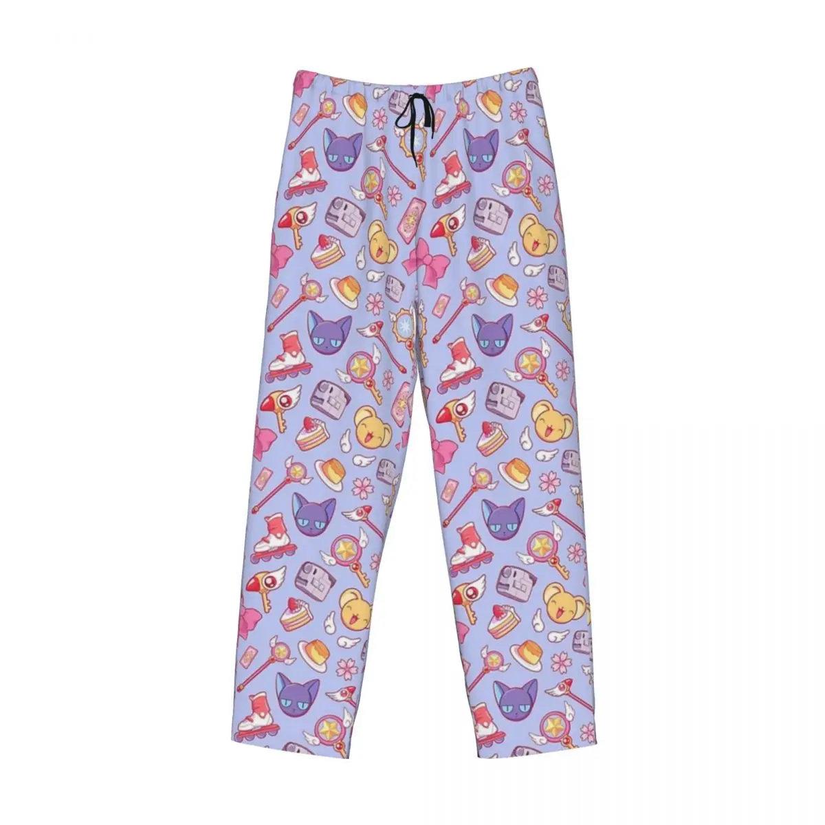 Custom Sakura Card Captor - Violet Pajama Pants Men Sleepwear Sleep Lounge Bottoms with Pockets