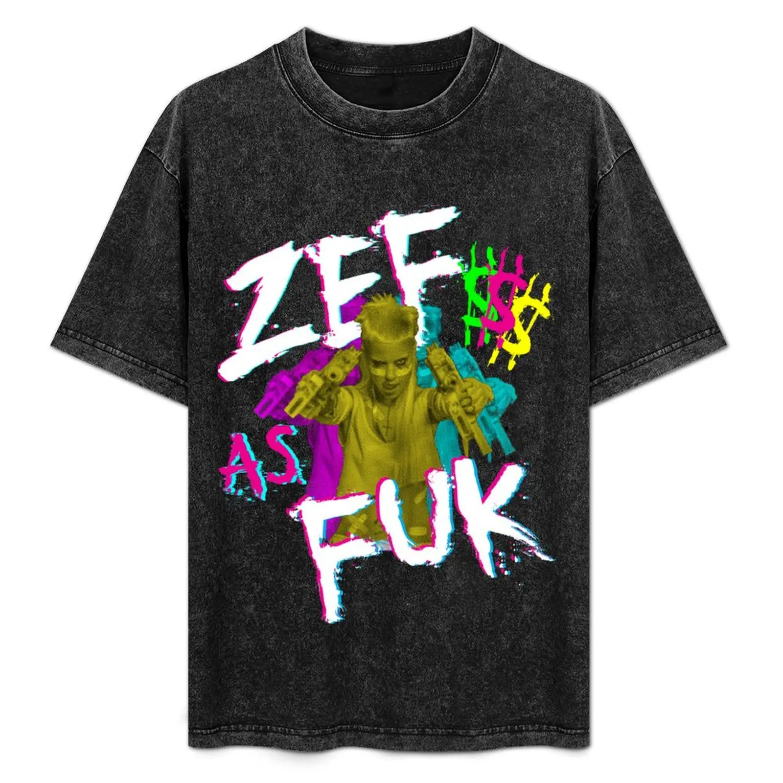 

ZEF Style South African Die Antwoord Rap n Rock Star Music T-Shirt All Match Basic Short Sleeve Top