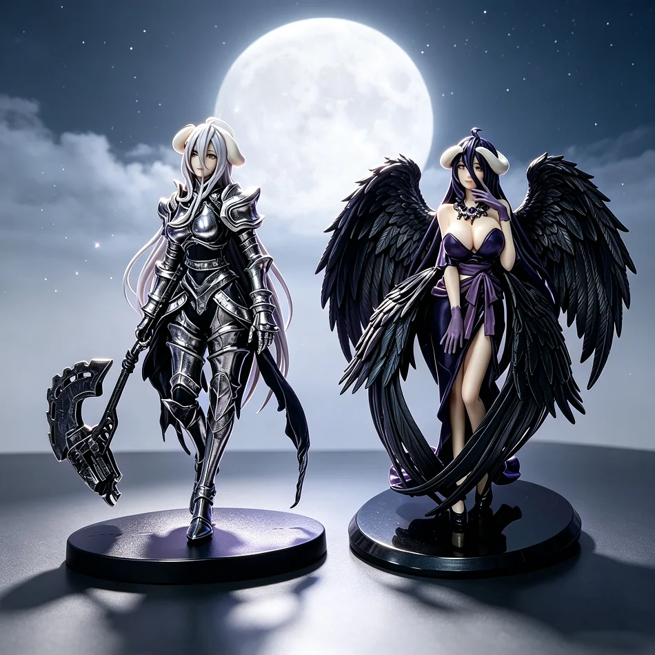 24cm OVERLORD Figure King of the Undead Albedo Armor Design PVC Model Collection Series Doll Toys Fans Birthday Christmas Gifts