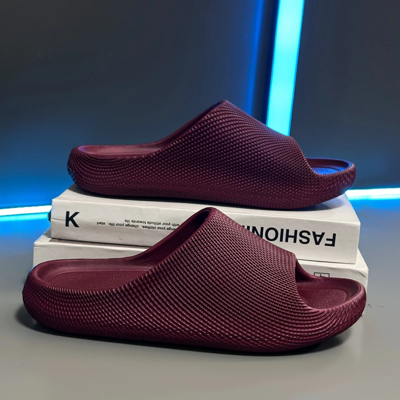 

New Arrival Couple Home Slippers Summer Comfortable Soft Elastic Non Slip High Appearance Indoor House Casual Shoes