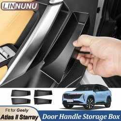 LINNUNU Car Door Handle Storage Box For Geely Atlas II Starray Boyue L Interior Armrest Holder Tray Organizer Auto Accessories
