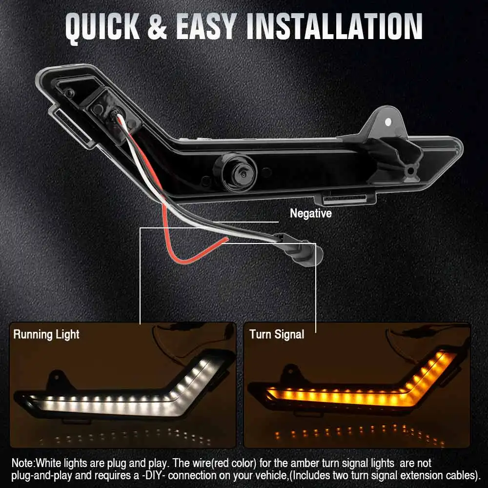 For Can-Am Commander & Max Defender & Max 2020-2025 UTV LED Front Turn Signal Lamps Accent Light Rpl For #715006896 Accessories