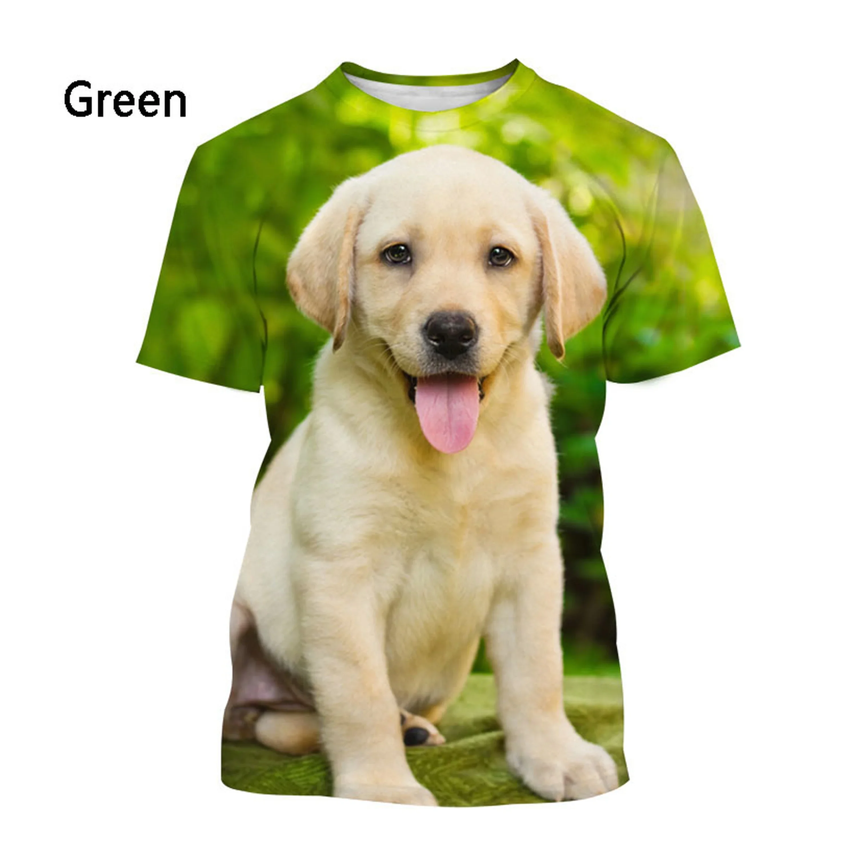 Estate moda Pet Dog stampa 3D t-shirt Labrador Retriever t-shirt uomo donna Casual manica corta