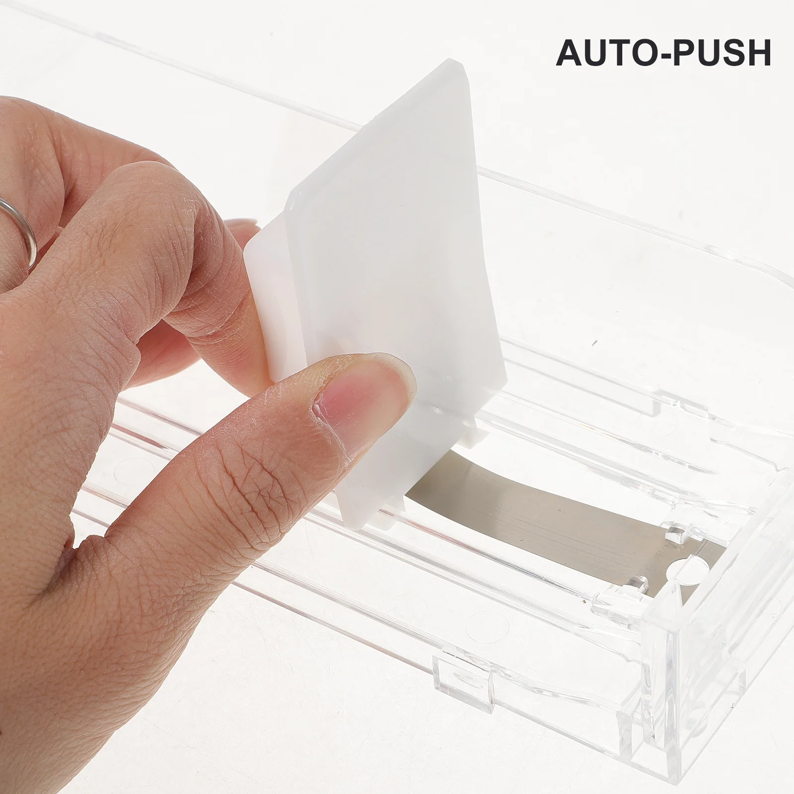 

2pcs Auto-Push Cigarette Showcase Clear Display Rack Plastic Cigar Holder For Shop Store Supermarket Space-Saving Lightweight