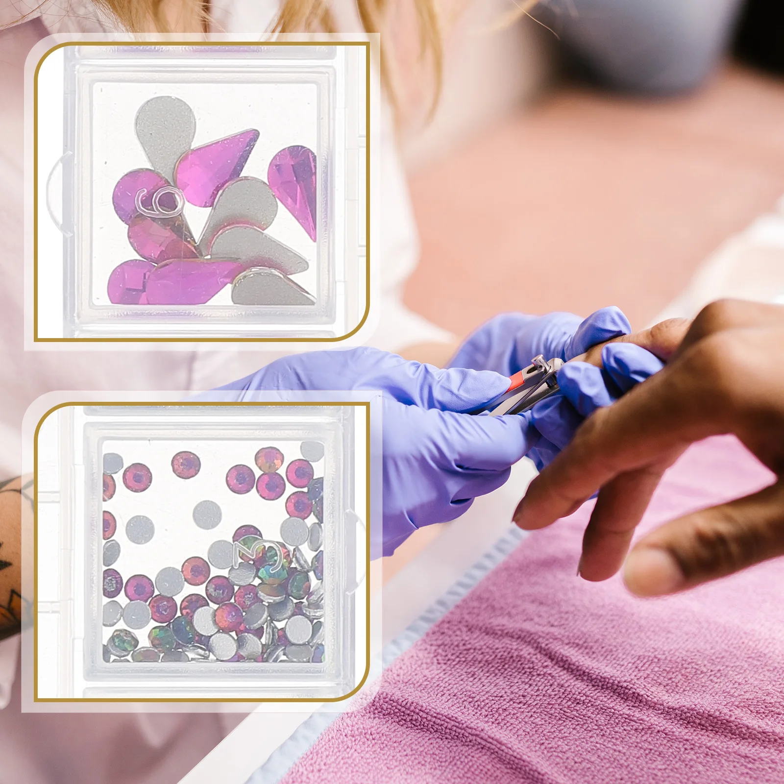 

1 Box DIY Nail Resin Gems Decor for Creative Manicure Jewelry Craft Unique Nail Art Design Party Gift Idea Manicure Charm