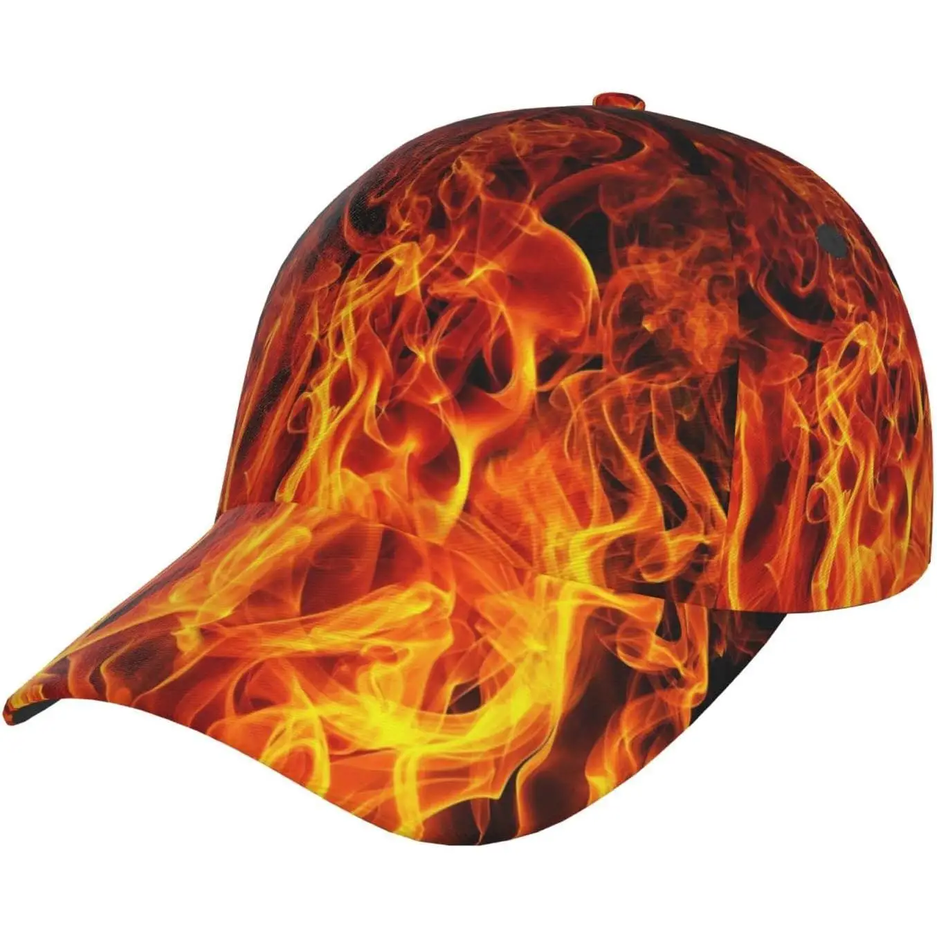 Blazing Fire Graphic Aldult Baseball Cap Trucker Hat Adjustable Sun Hats for Women Men