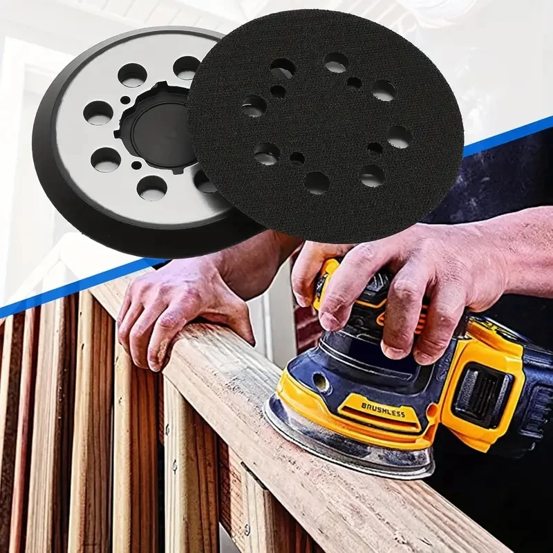 

1 шт., 5 дюймов, 125 мм, 8 отверстий, резервный полировальный диск по металлу, 4 болта, шлифовальная машина на липучке, подкладка для орбитальных шлифовальных машин Dewalt