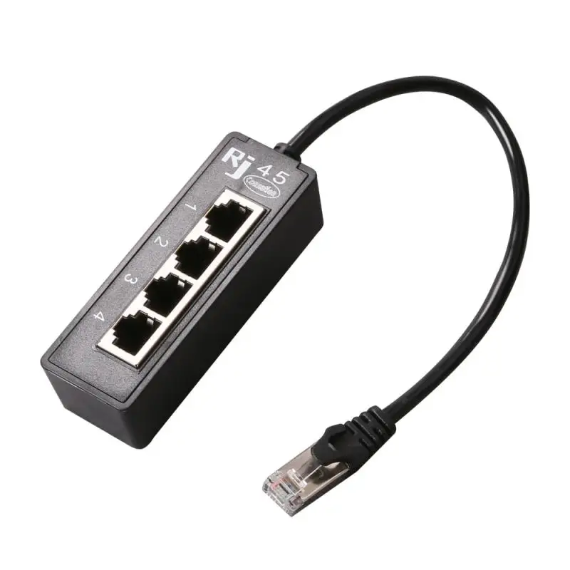 

RJ45 Ethernet Splitter Cable 1 Male To 4 Female LAN Splitter For Port Cat LAN Ethernet Socket Connector Adapter Accessories