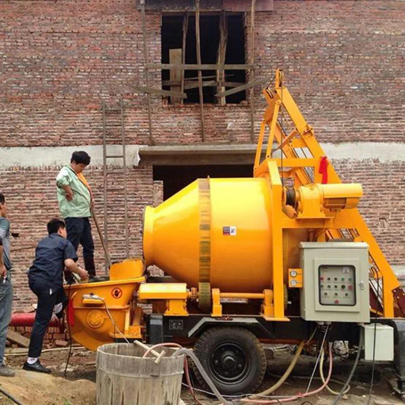 YG China Mounted Concrete Pump Truck Foam Concrete Mixer With Pump Line Portable Concrete Mixer Pumping Construction Machine