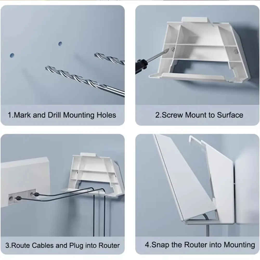 V3 Router Mount Bracket, Anti-Shake Router Holder for Starlink V3 Power Router Kit, Improve Signal Stability