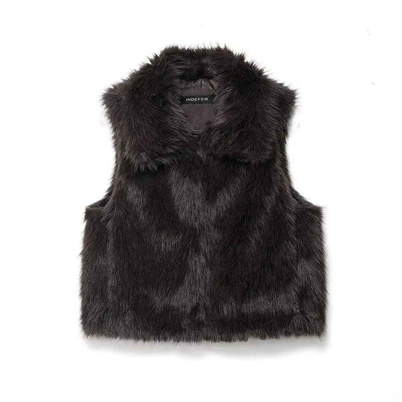 Gilet Giubbotti Autunno Donna 2025 New Fashion Slim Collo alto Elegante Caldo Giacche da donna Chic Pelliccia sintetica Autunno Cappotti giovanili