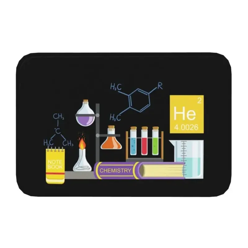 Beakers Laboratory Technology Doormat Anti-Slip Kitchen Bath Mat Bedroom Balcony Door Floor Entrance Carpet Rug