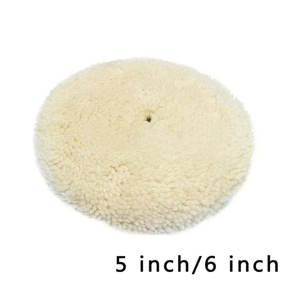 Almohadilla de pulido de lana para muebles, herramienta de pulido para vehículos, piezas de repuesto, almohadilla para capó, limpieza de lana suave, 5/6/7/9 pulgadas, 1 Uds.