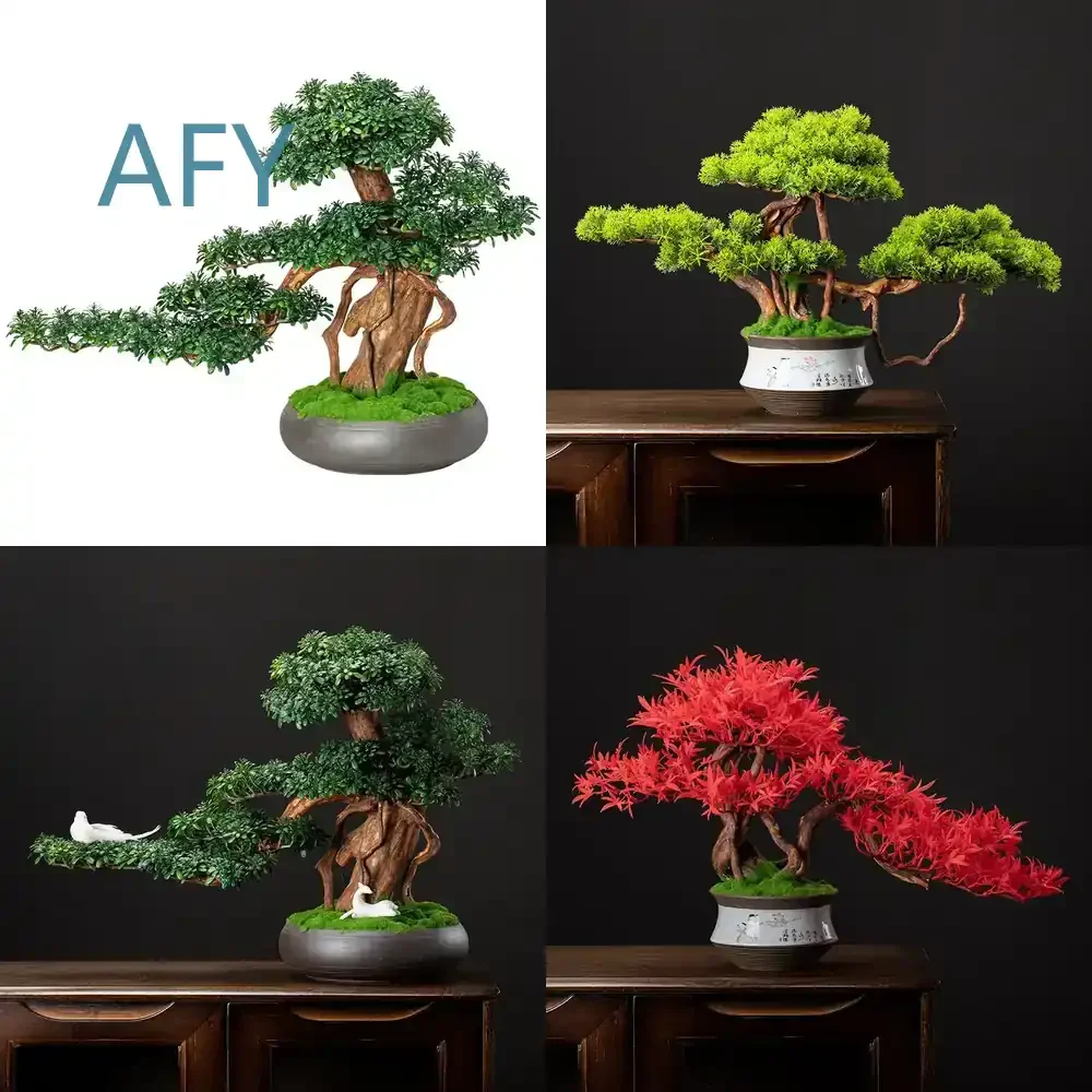 Modern Simulated Pine Bonsai Plant for Home Decor Living Room Entrance Hotel Interior Ornament for Indoor Outdoor Use Bonsai