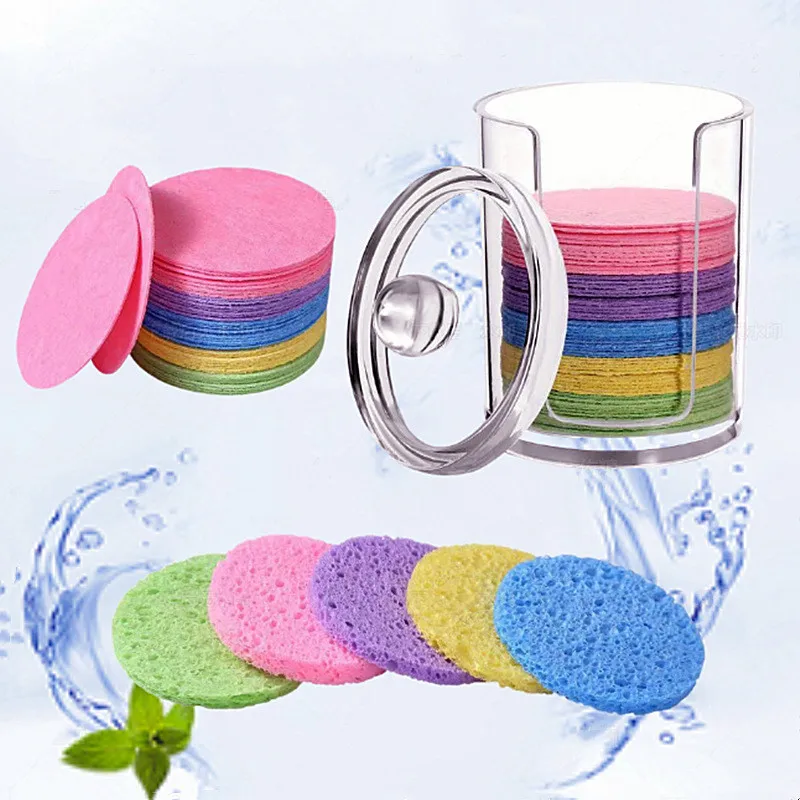 10 قطعة ضغط غسل الوجه نفخة لب الخشب الطبيعي الإسفنج غسل الوجه نفخة رغوة الوجه نفخة التجميل نفخة الوجه التطهير الإسفنج #3