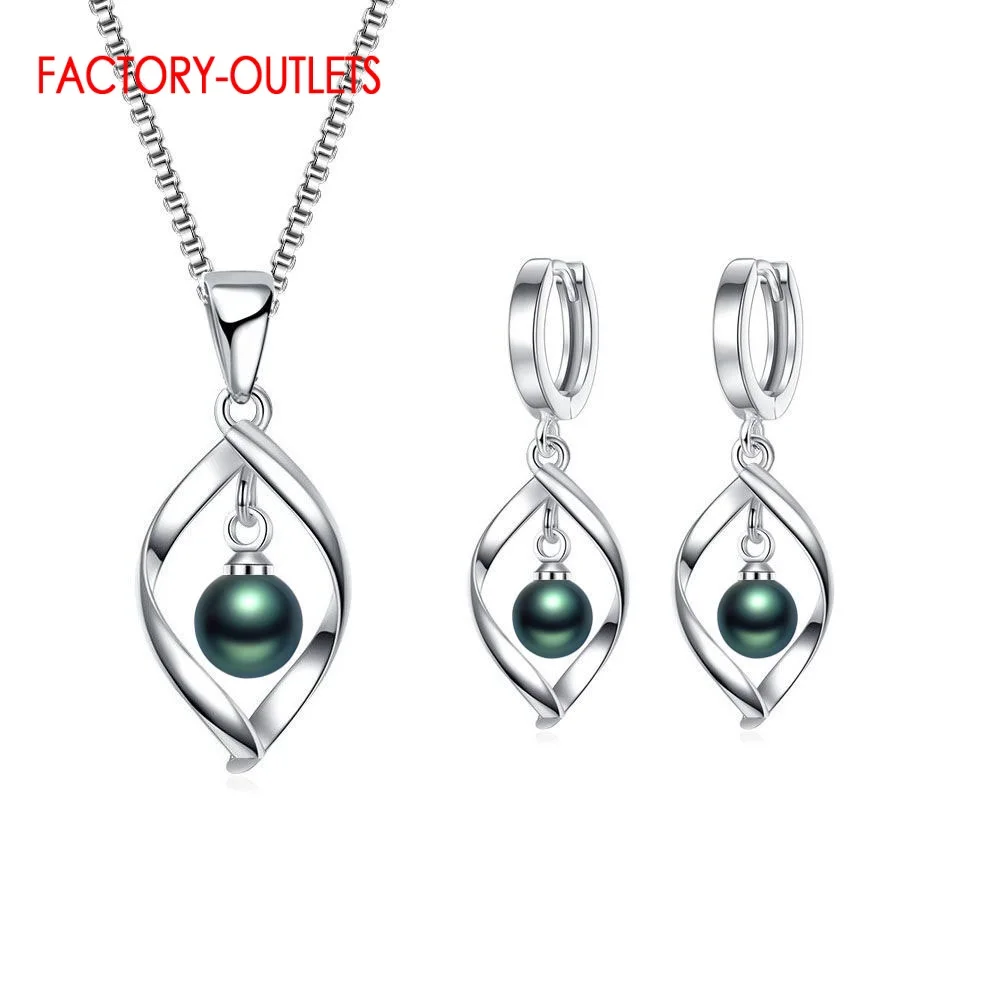 925 Sterling Silver Bridal Jewelry Sets Trendy Fashion Jewelry Pearl  Women Girls Engagement Anniversary Wholesale
