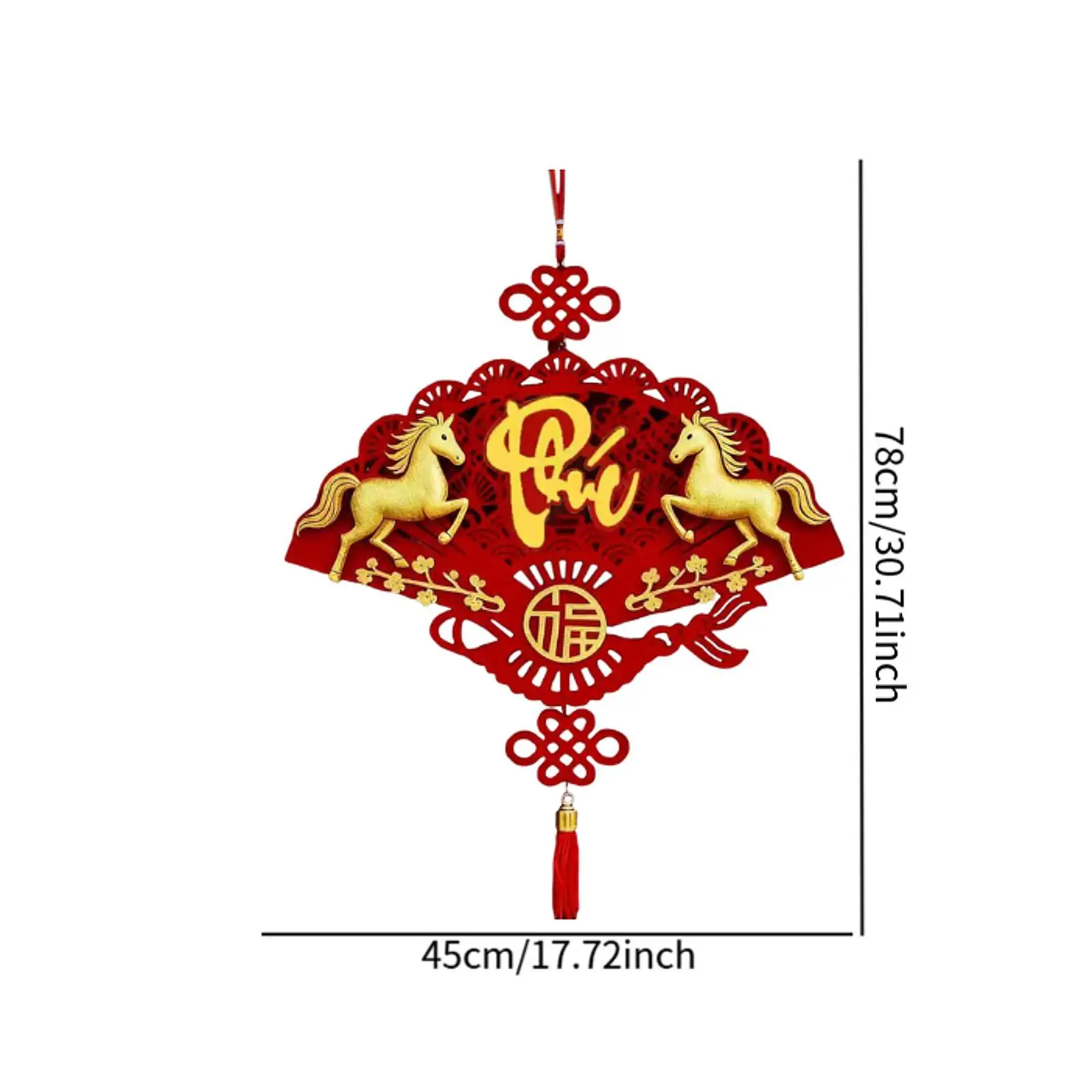 زينة السنة الجديدة الفيتنامية مع علامة معلقة لمدخل الكلمات المباركة لغرفة الطعام، المدخل، النافذة #6