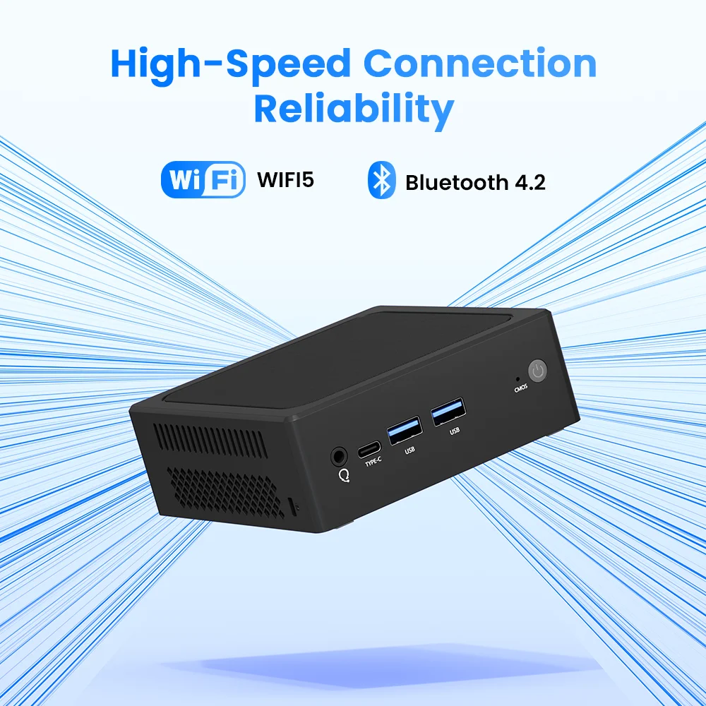 TexHoo Mini PC Pro Gamer Настольный ПК Intel Alder Lake-N95 DDR4 8 ГБ 256 ГБ 16 ГБ 500 ГБ SSD 2,4G и 5G Dual Wi-Fi BT5.2 1000M LAN NVME