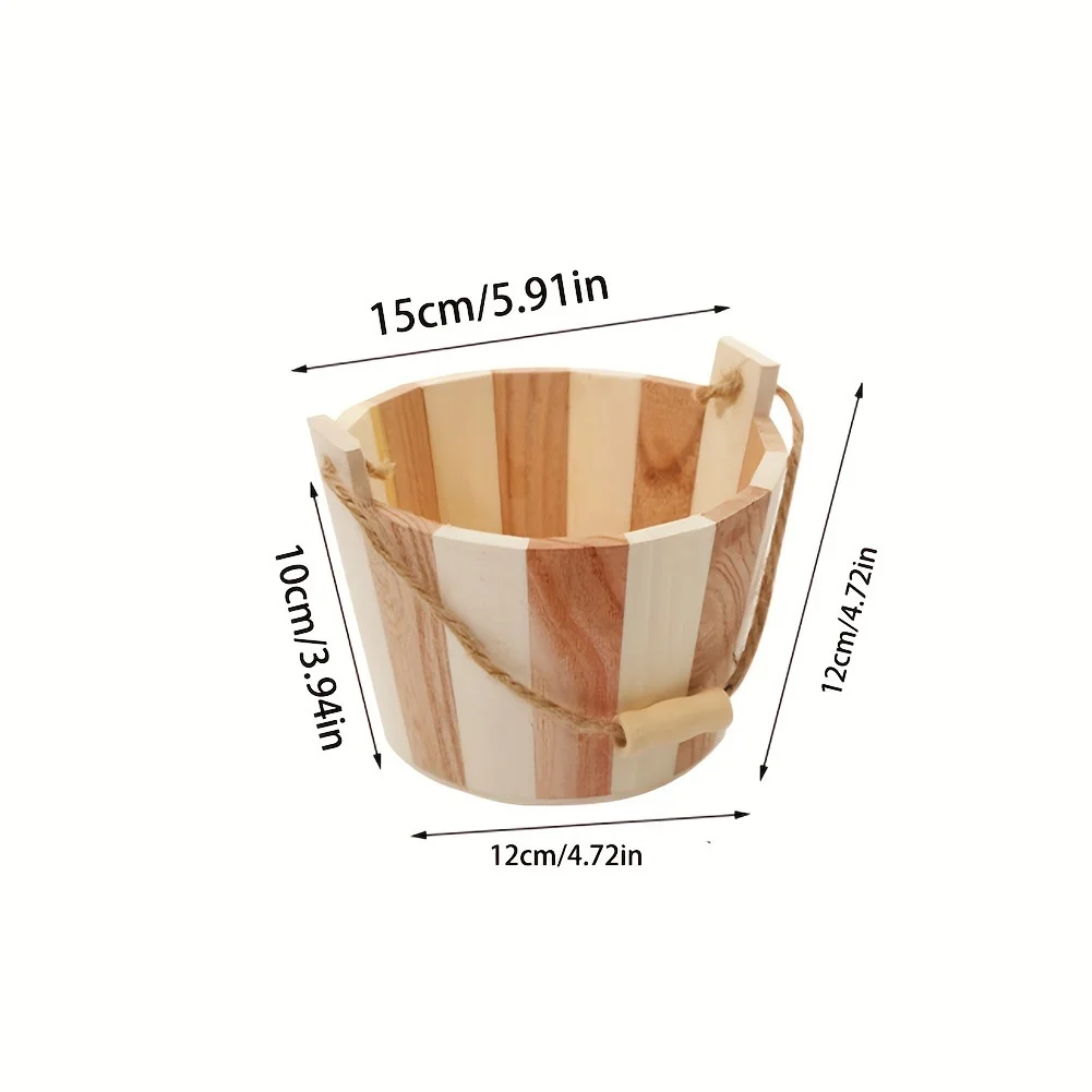 1pc Shape Natural Environmental Friendly Wooden Bucket-packed Spa Set, Body Skin Cleaning Spa Bath Gifts Sets