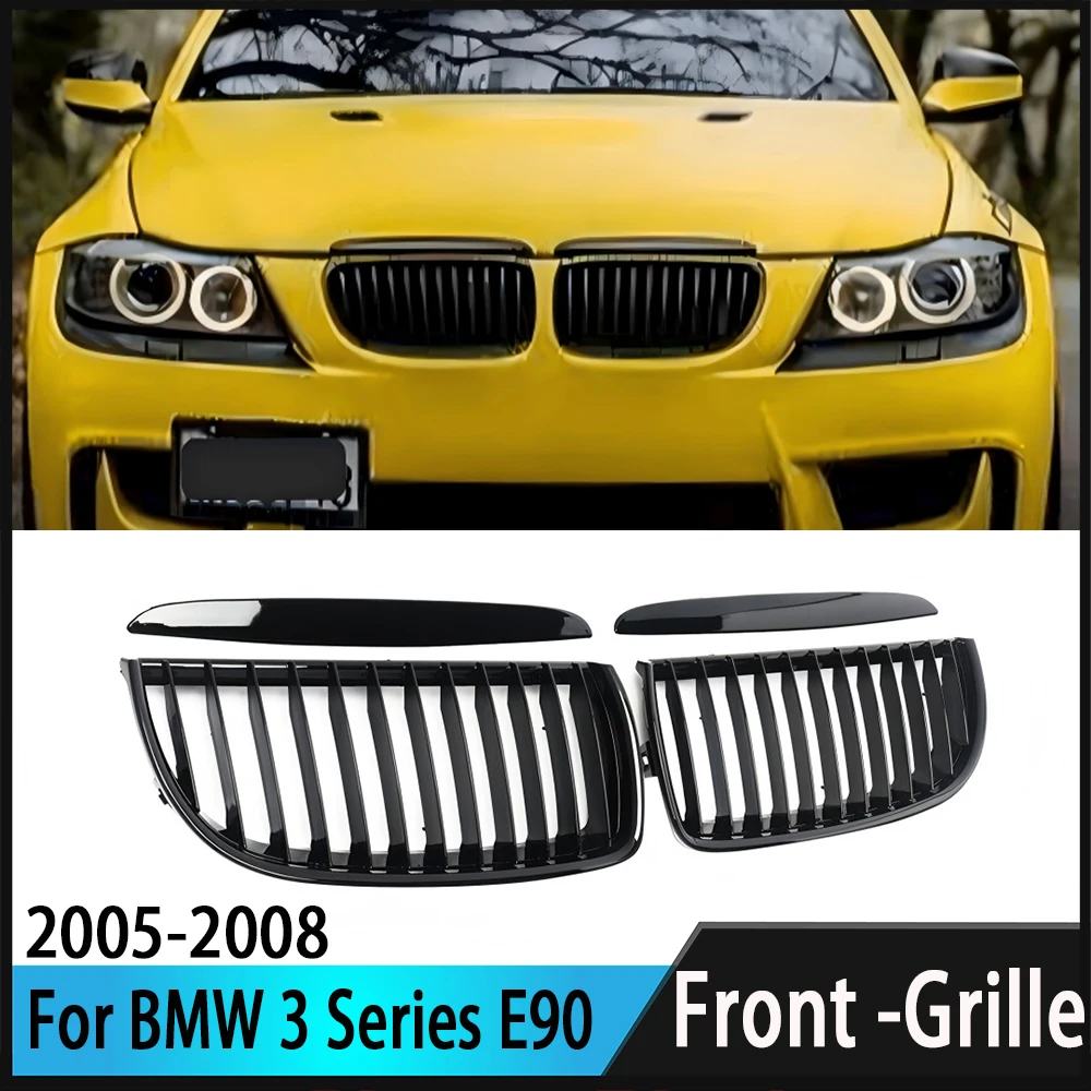

For BMW 3 Series E90 E91 2005-2008 Front Kidney Grille Carbon Fiber M Color Double Single Slat Grill Upgrade