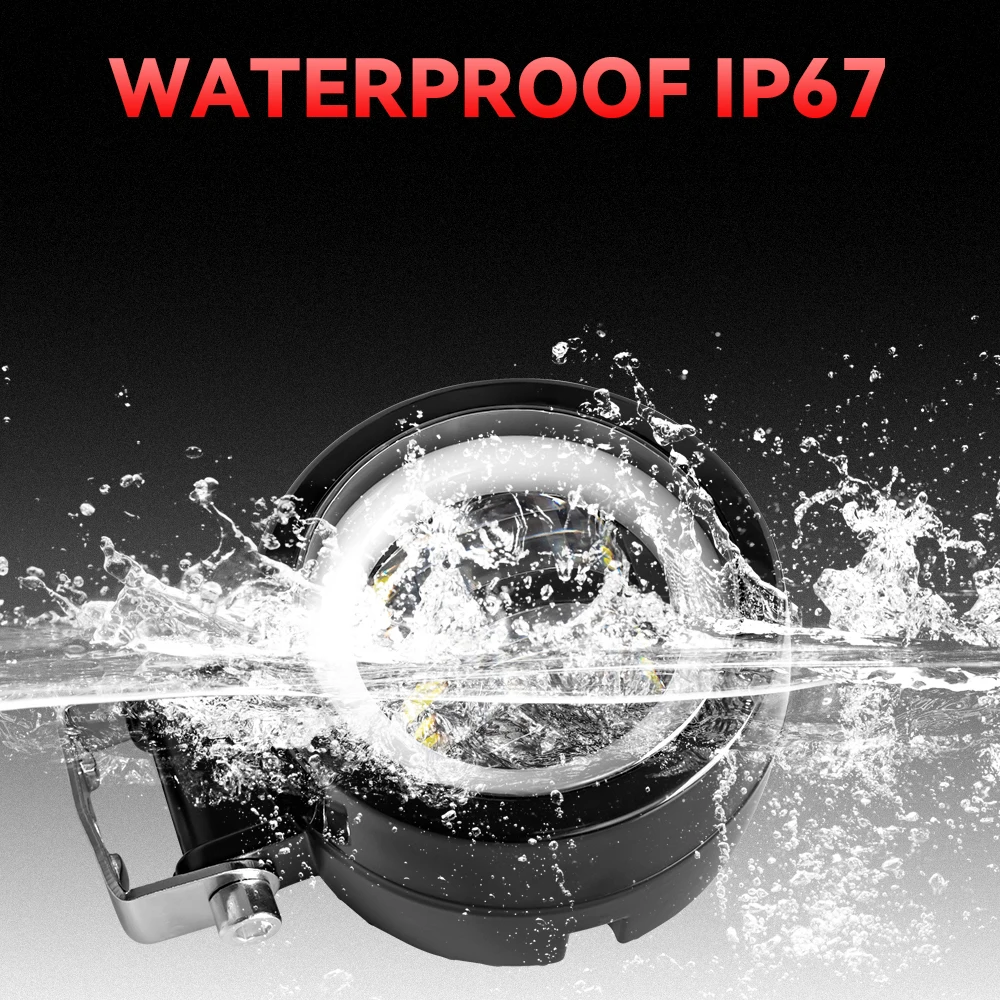 3INCH 20W Motorcycle LED Angel EyeWork Light Bar spot Lamp Offroad carBoat Truck SUv Pickup 12V 24V DrivingFog Lamp Headlight image 5