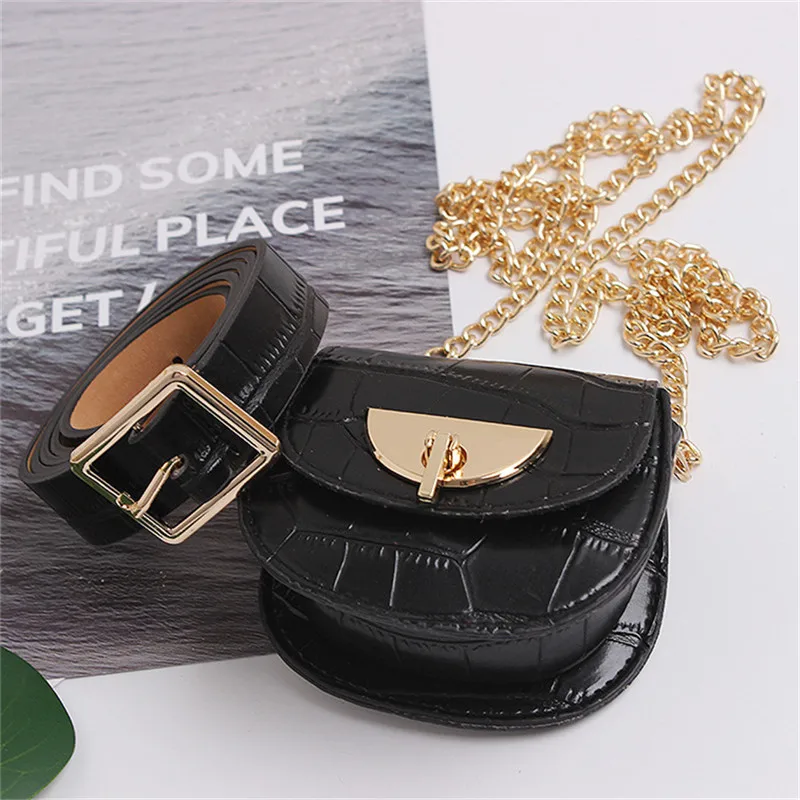 Fashion Simple Mini Belt Bag Luxury Brand Waist Pack Bags Women Fanny Pack Female Purse Small Chain Shoulder Bag