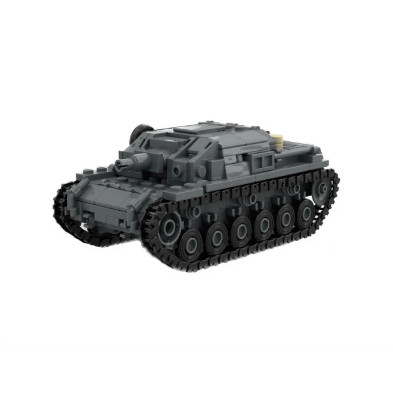 MOC Carro Armato Militare Modello B Piccole Particelle Assemblato Building Block Giocattolo Educativo dei Mattoni per Addestramento del Cervello dei Bambini