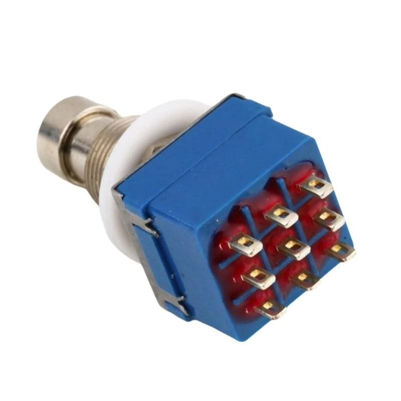 5Pcs Guitar Effects Pedal 3PDT 9 Pin Box Stomps Foot Switch True Bypass Effect Pedal Footswitch Electric Guitar Accessory