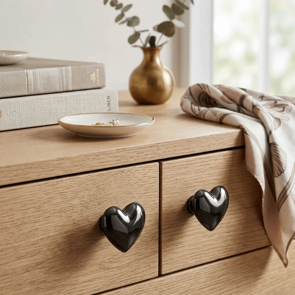 Brushed Chrome Gold Cabinet Knob Solid Structure Single Hole Mounting Drawer Pull Handle Smooth Hand Feel Modern Minimalist