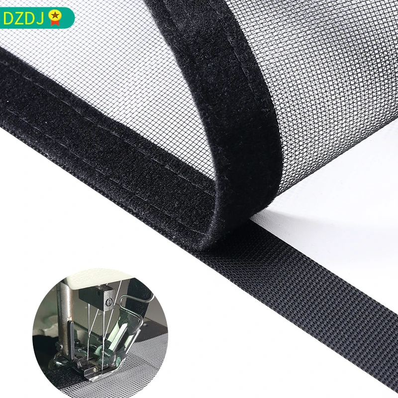 มุ้งกันยุงสำหรับหน้าต่างม่านประตูกันยุงสีดำขนาดกำหนดเองตาข่ายกรองแสงหลายขนาดพร้อมซิปมีแถบกาวในตัว